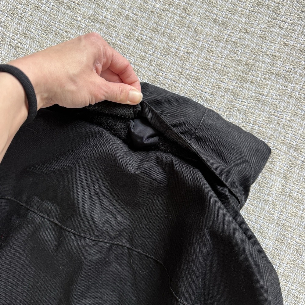 Banana Republic Black Canvas Coat Men XL Vintage Y2K Utility Hooded Outdoor Work - Picture 6 of 13